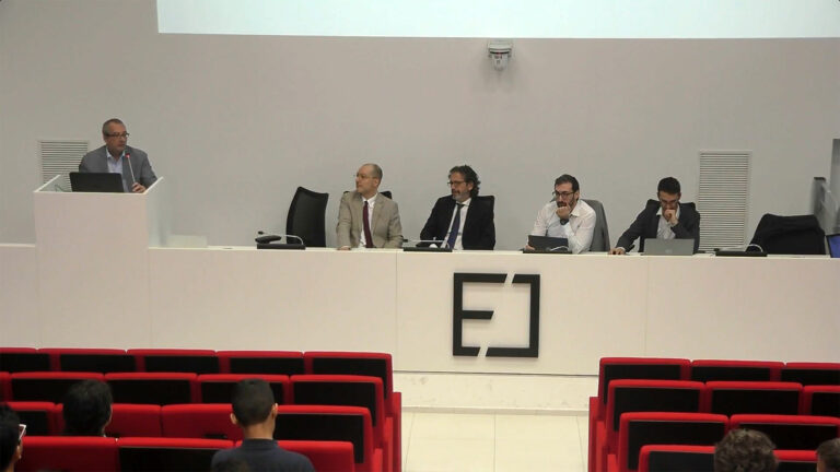 Da sinistra, proff. Orazio Baglieri, Nicola Baldo, Ezio Santagata, Eng. Davide Chiola e Riccardo Ricci.